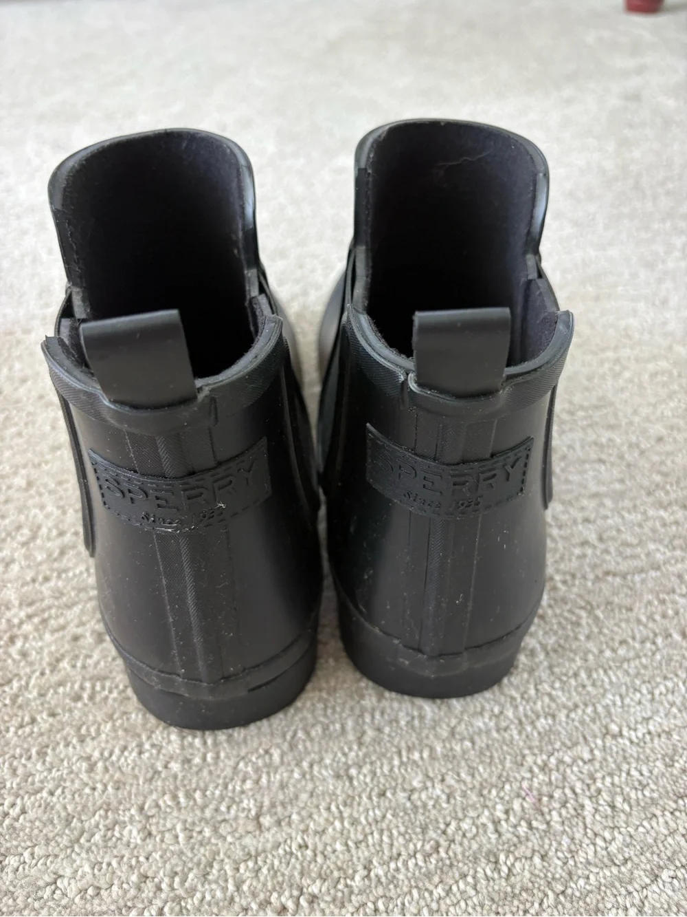 Sperry Youth Black Chelsea Waterproof Rain Boots